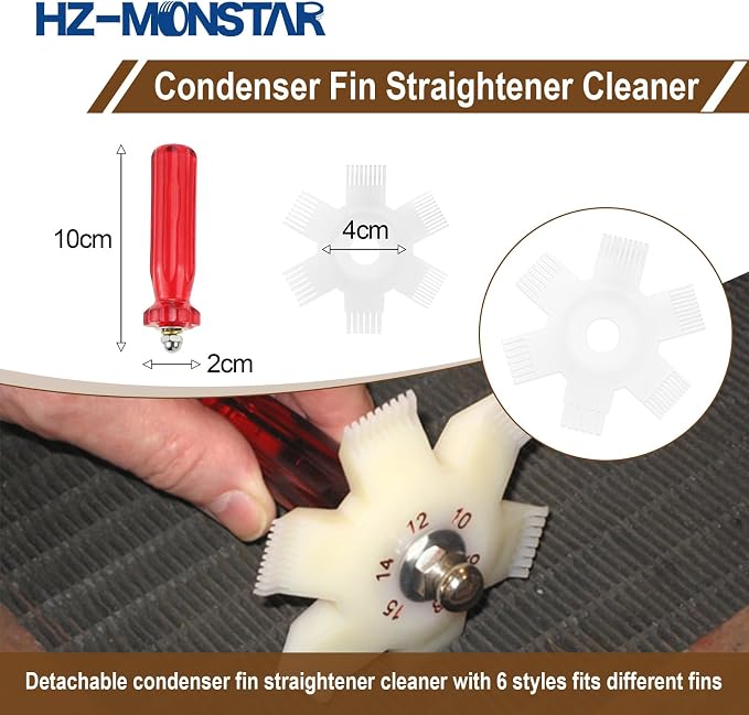 4 Pcs Air Conditioner Condenser Fin Cleaning Brush, Coil Condenser Brush AC Fin - Image 5