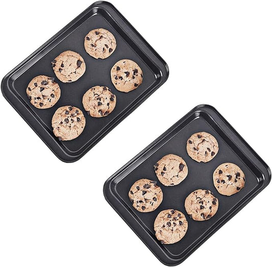 Small Baking Sheet Nonstick 9.45 X 7.09 Inch, 8 Inch Mini Cookie Tray Toaster by YourReliableKitchenPartner