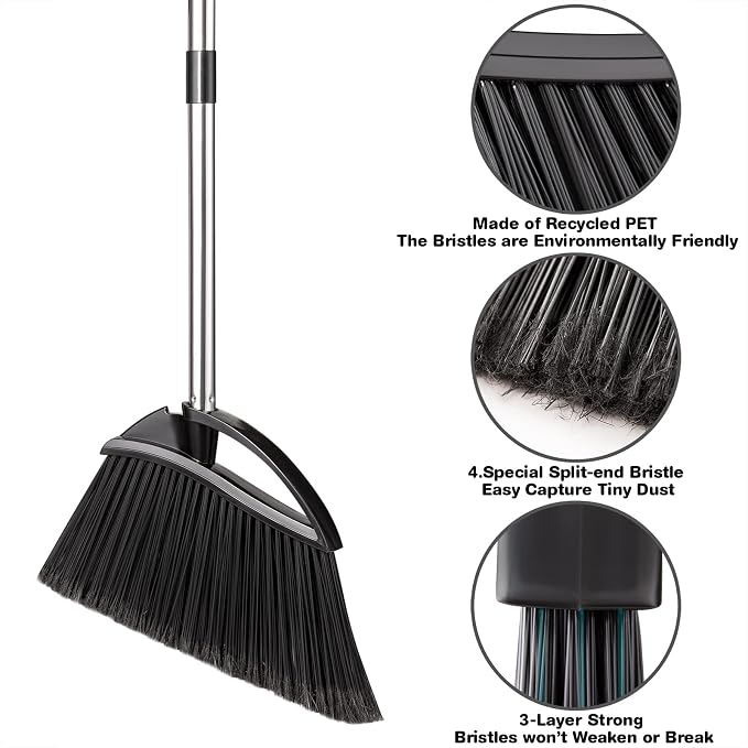 Yangbaga Long Handled Dust Pan and Broom Set - Image 4