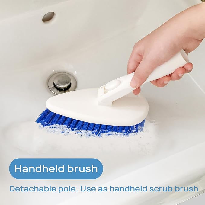 Qaestfy Shower Scrubber Cleaning Brush Combo Bath Tub Tile Cleaner Scrubber - Image 5