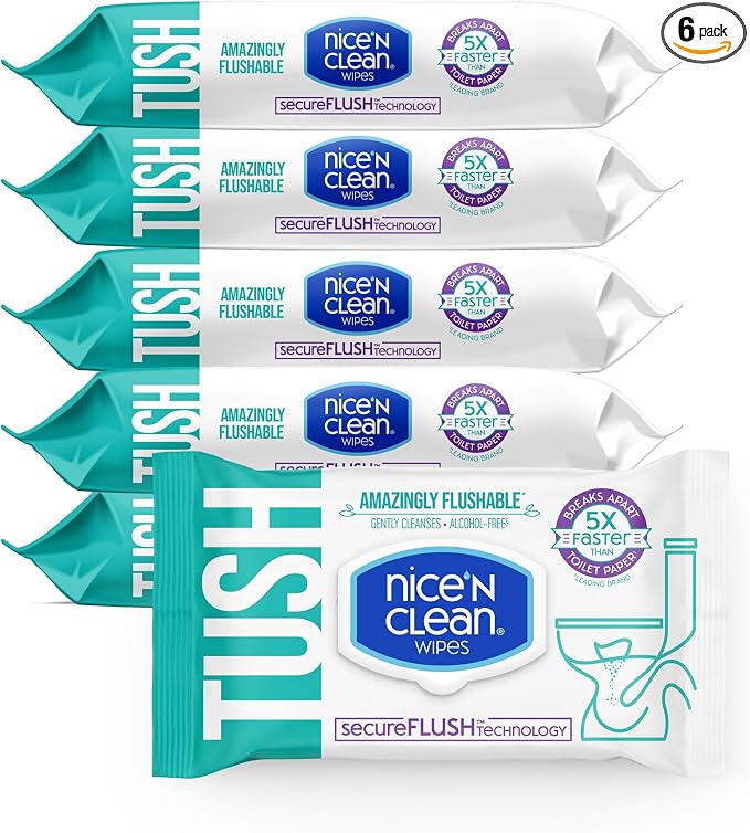 Nice 'N Clean SecureFLUSH Flushable Wet Wipes | Moist Toilet Tissue by nicencleanwipes