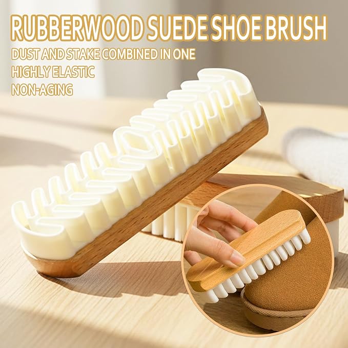 2Pcs Suede Shoe Brush and Eraser, Rubber Shoe Brush, Suede Brushes - Image 5