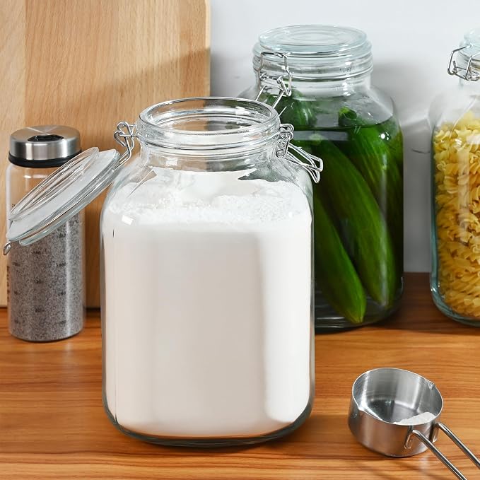 Ollieroo 106oz Square Glass Jars - Image 2