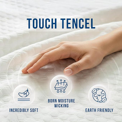 Luxury Twin XL Size Tencel Waterproof Mattress Protector Deep Pocket - Premium Cooling Bed Cover Pad - Hypoallergenic & Allergy-Friendly - Oeko-Tex Certified - Ultra Soft & Breathable