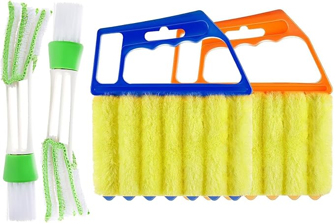 4Pcs Window Venetian Blind Cleaner Duster Tool, Venetian Washable Mini Handheld by starfa+lab