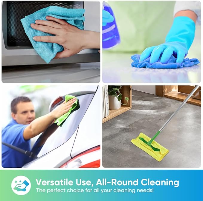 HOMEXCEL Microfiber Cleaning Cloths, 100 Pack Microfiber Towels - Image 5