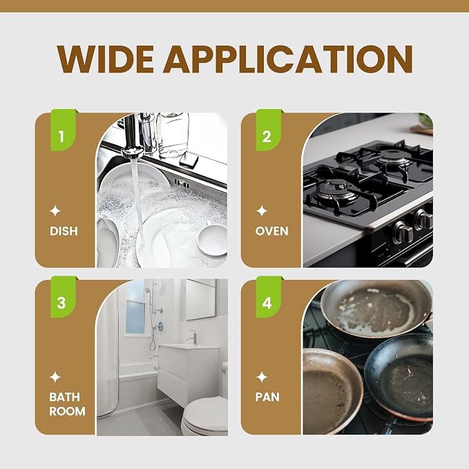 HELIME Natural Dishwand Refills Sponge, Non Scratch Dish Wand Sisal Hemp - Image 5