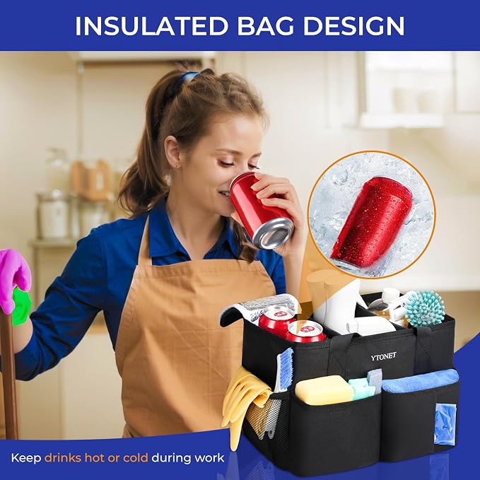Ytonet Cleaning Caddy, Water Resistant Cleaning Supplies Organizer - Image 3