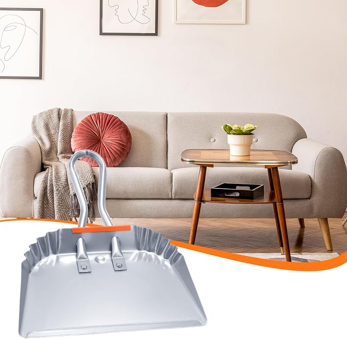Mumufy 4 Pack Industrial Metal Dustpan 12" Heavy Duty Dust Pan - Image 6