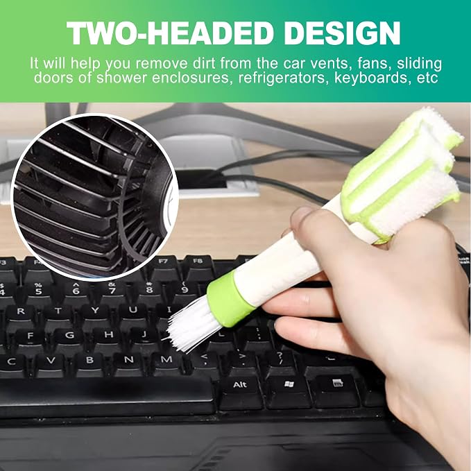 slaixiu 4-Pack 7 Finger Window Blind Cleaner Duster Tool, Washable Mini Blinds - Image 4