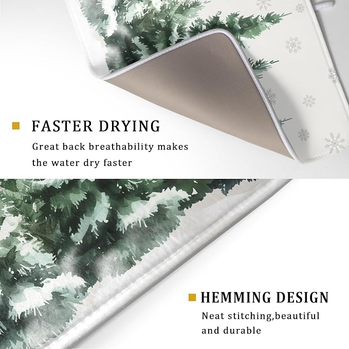 Christmas Pine Tree Dish Drying Mat - Image 3