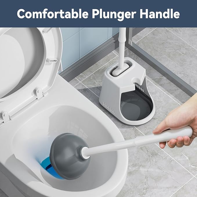 Unique Toilet Plunger and Brush, Silicone Brush and Heavy Duty Toilet Plunger - Image 5