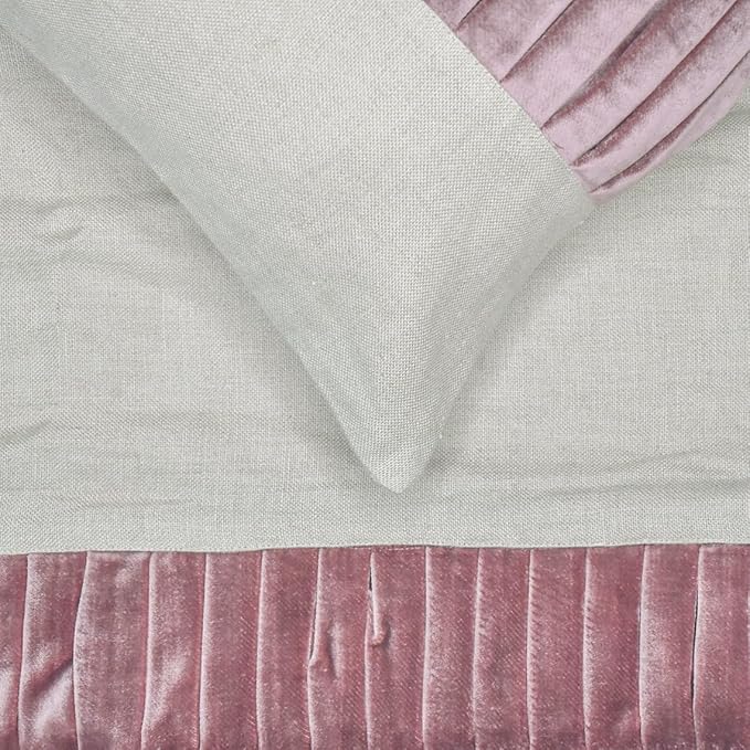 The HomeCentric King/Queen/Twin Purple Luxury Twin 53"x18" Bed Runner Without Pillow Cover, Patchwork, Pintucks Bed Scarf on Velvet Fabric - Layer by Layer