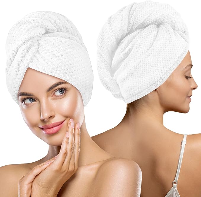 2 Pack Microfiber Hair Towel Wrap by BESTCHOICEFORYOU%EF%BC%81
