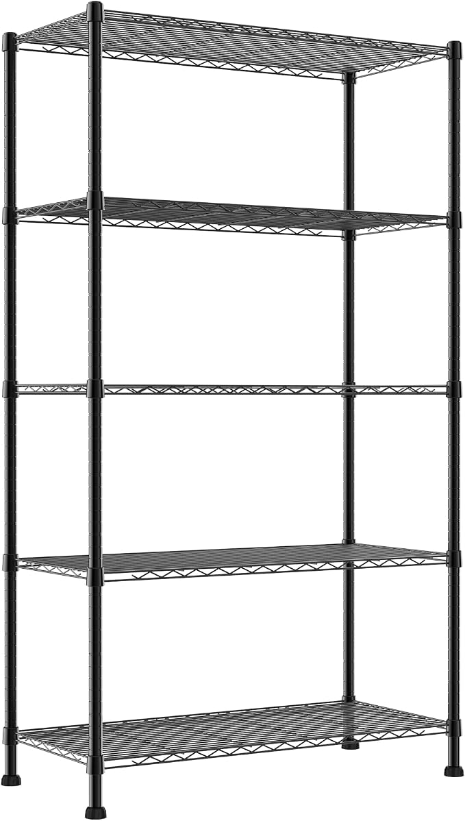 REGILLER 5-Wire Shelving Metal Storage Rack Adjustable Shelves, 17.7" D×35.4" by REGILLER