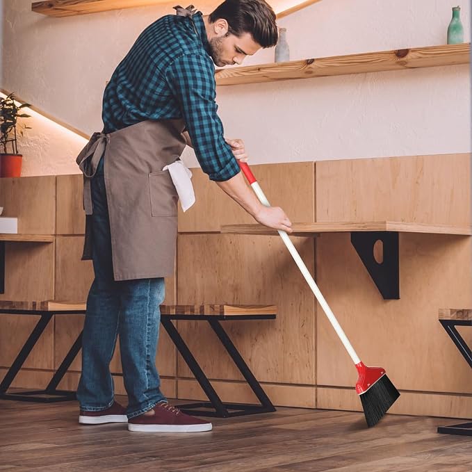 WILLBOND Set of 8 Broom and Dustpan Set Long Handle Broom - Image 4