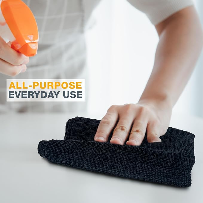 Eurow Ultrasonic Cut 300 GSM Microfiber Cleaning Towels, Streak-Free, Ultra - Image 5