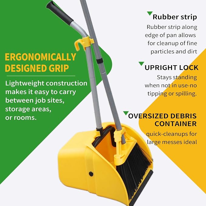 Commercial Broom and Dustpan Set Debris Dustpan - Image 6