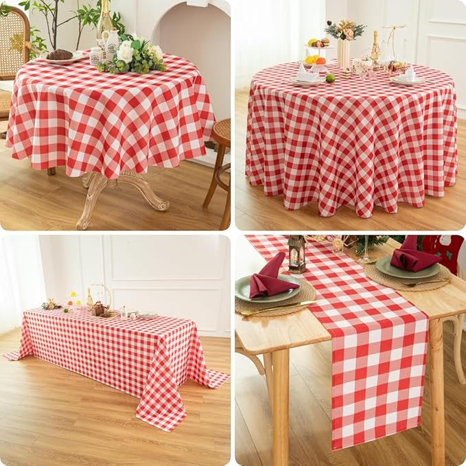 Waterproof Checkered Tablecloth Fabric - Image 4