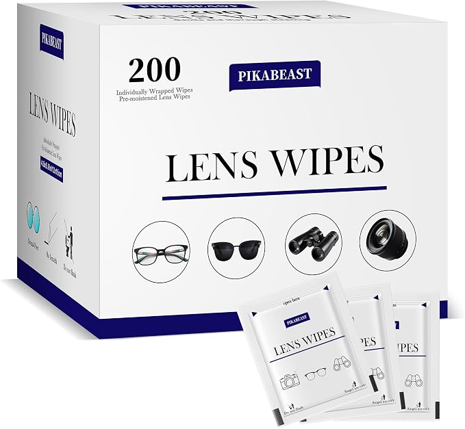 200 Count Lens Wipes for Eyeglasses, Eyeglass Cleaner Wipes for Cameras by Unknown