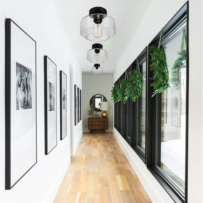 MAXvolador Industrial Semi Flush Mount Ceiling Light, Farmhouse Lighting - Image 4