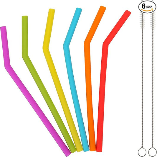 Reusable Silicone Straws for Toddlers & Kids by VESKAOTY