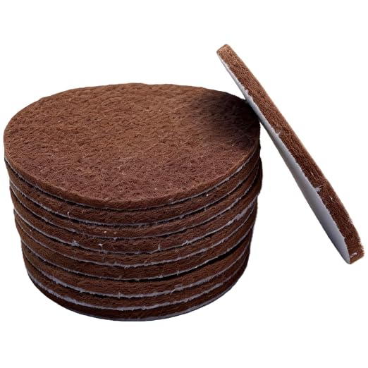 10 Pack 6 Inch Multipurpose Brown Scrubber Scouring Pads Flocking Scuff Pads by SACKORANGE