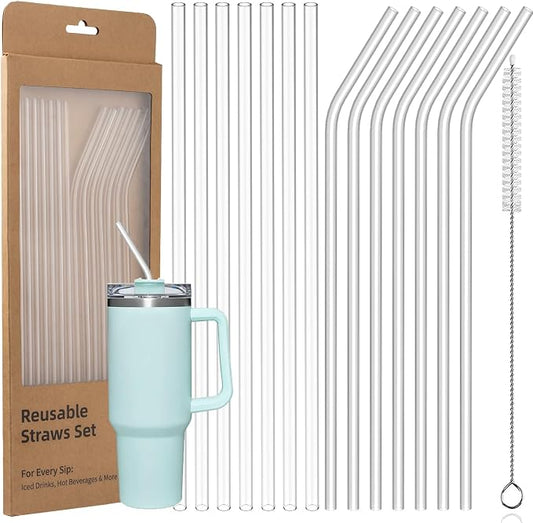 14 Pack Reusable Straws Compatible by Ullnosoo