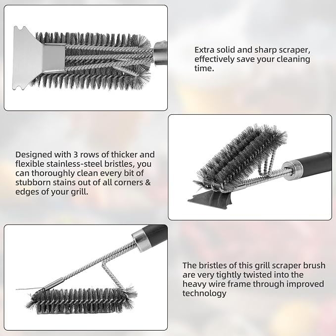 Grill Brush & Scraper BBQ Brush - Image 3