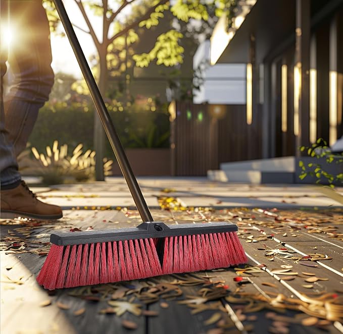 18" Push Broom Outdoor Heavy Duty, Snow Broom - Image 6
