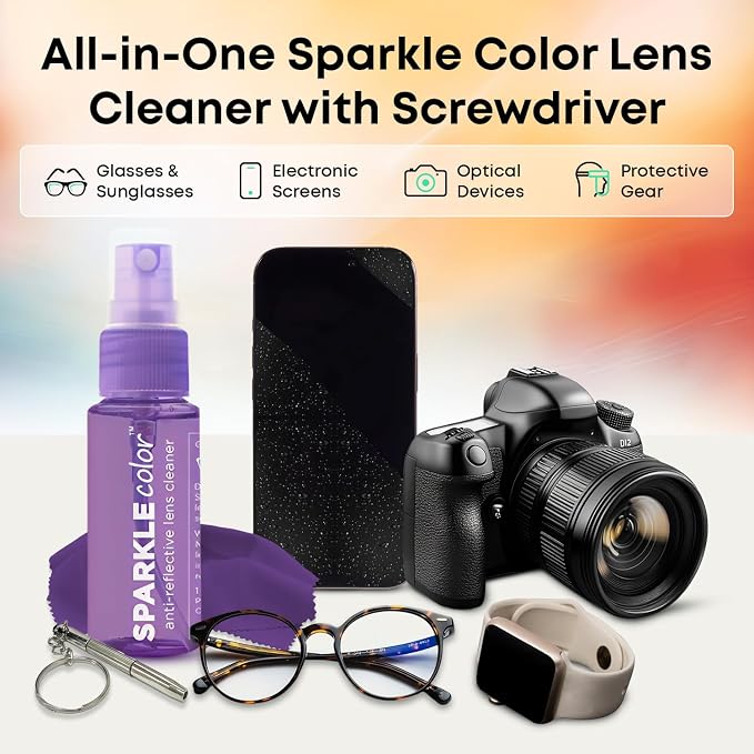 Sparkle Anti-Reflective Safe Lens Cleaner & Repair Kit – 1oz Glasses Cleaner - Image 2