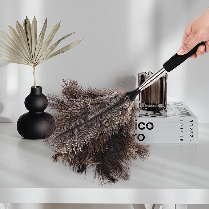 Ostrich Feather Duster 16.5-47Inch Reusable Fluffy Natural Detachable Ostrich - Image 5