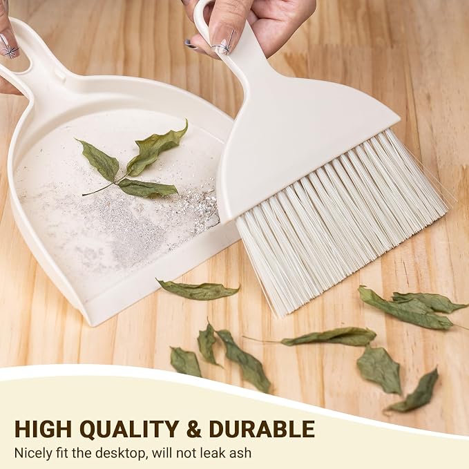 THINKLEARN 2PCS Mini Broom and Dustpan Set, Small Dustpan and Brush, Compact - Image 3