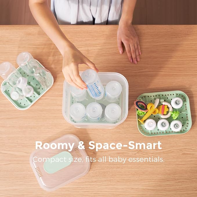 Momcozy Bottle Sterilizer and Dryer, Modular Nesting Space Saving Design - Image 6