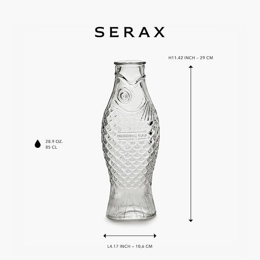 Serax Glass Water Pitcher | Fish & Fish glassware by Paola Navone | Wine Carafe - Image 2