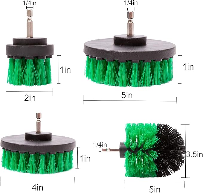 4 Packs Drill Brush Kit, Drill Scrubber Attachment Set - Image 2