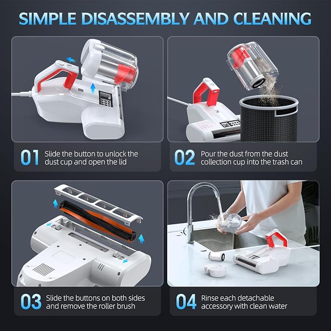 Mattress Vacuum Cleaner, 16Kpa 600W Bed Vacuum Cleaner - Image 6
