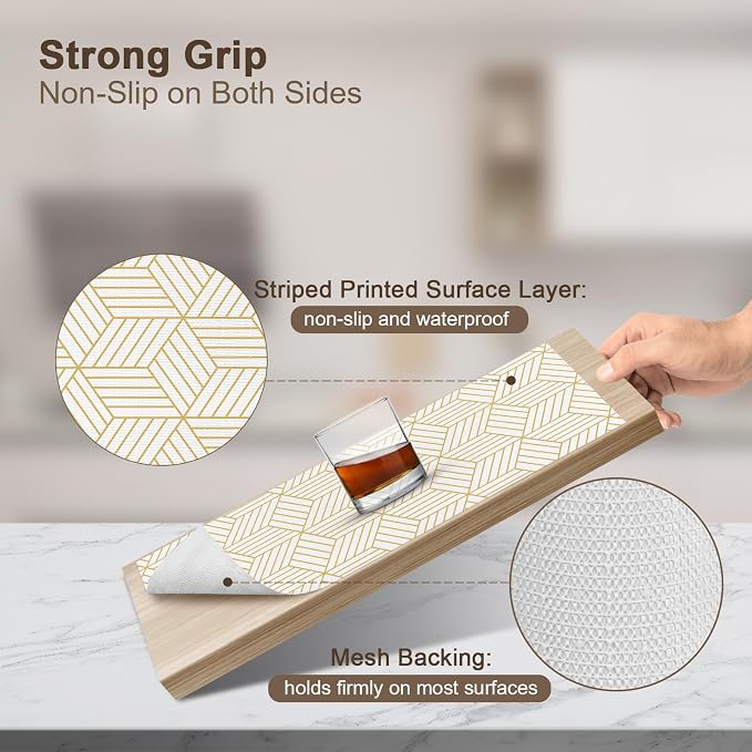 OcePor Non-Adhesive Drawer and Shelf Liner 24IN x 30FT，Non Slip Cabinet and - Image 2