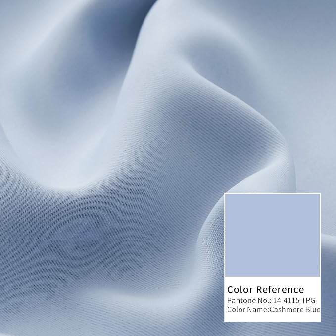 BGment Baby Blue Room Darkening Curtains 84 Inch Length - Image 7