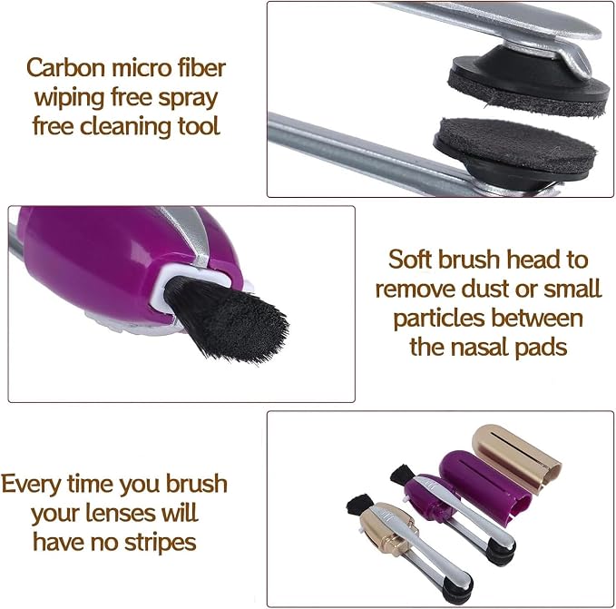 3Pcs Glasses Cleaner, Eyeglass Cleaner Portable Eyeglass Cleaning Kit, Lens - Image 4