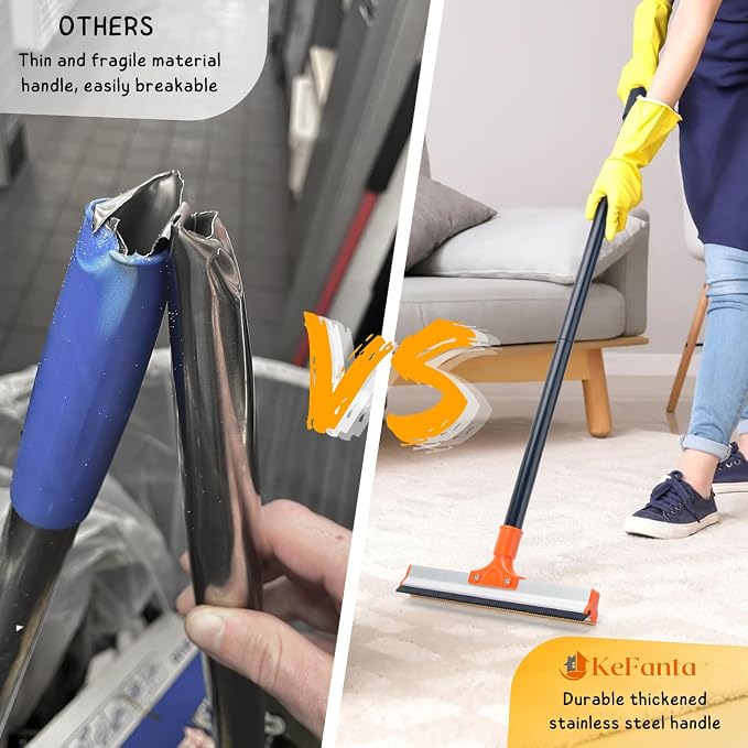 Carpet Rake for Pet Hair Removal, Stair Carpets and Couch Cleaning Rake - Image 7