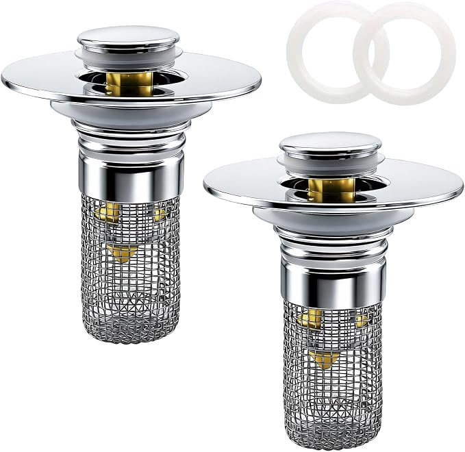 Bathroom Sink Drain Strainer, Pop-up Sink Drain Strainer by Unknown