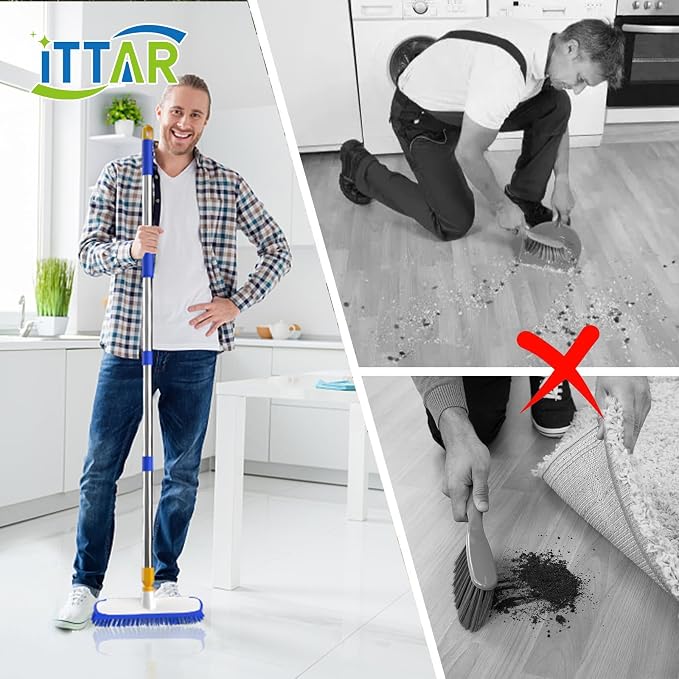 ITTAR 12" Wide Floor Scrub Brush - Image 3