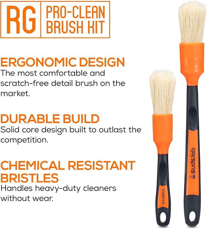Suds Lab Detailing Brush with Rubberized Bristles, Car Detailing Wheel Brush - Image 6