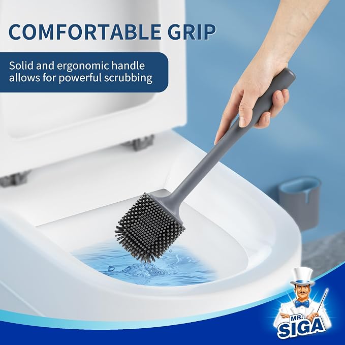 MR.SIGA Wall Mounted Toilet Brush and Holder Set - Image 7