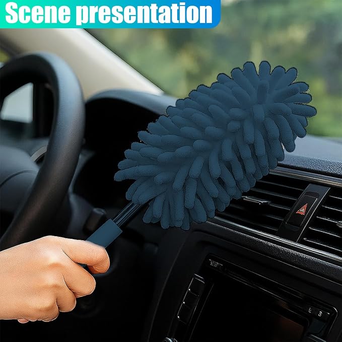 2PCS Car Interior Duster with Extension Pole – Washable Microfiber Dusters - Image 6