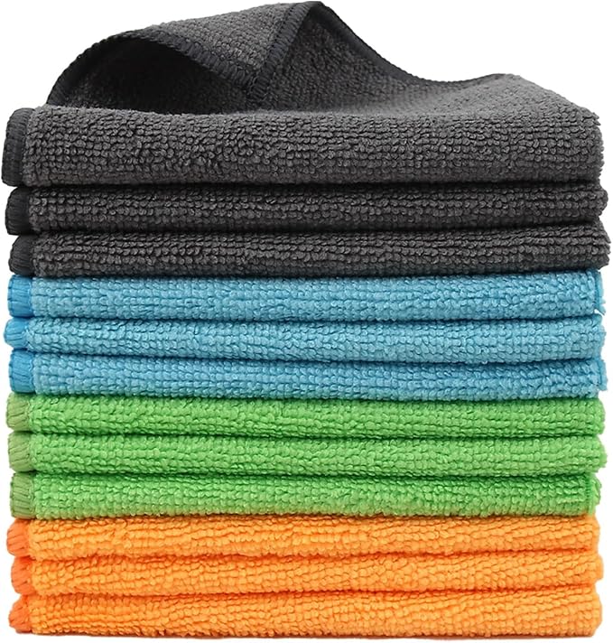Tricol Clean 12 Pack Microfiber Cleaning Cloth 11.8x11.8inch by TricolClean