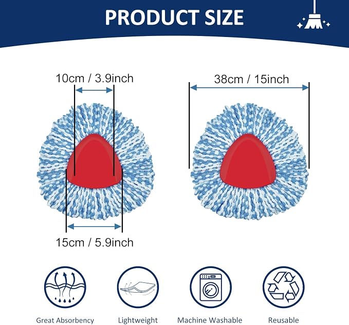 2 Pack Mop Head Replacement Compatiable - Image 5