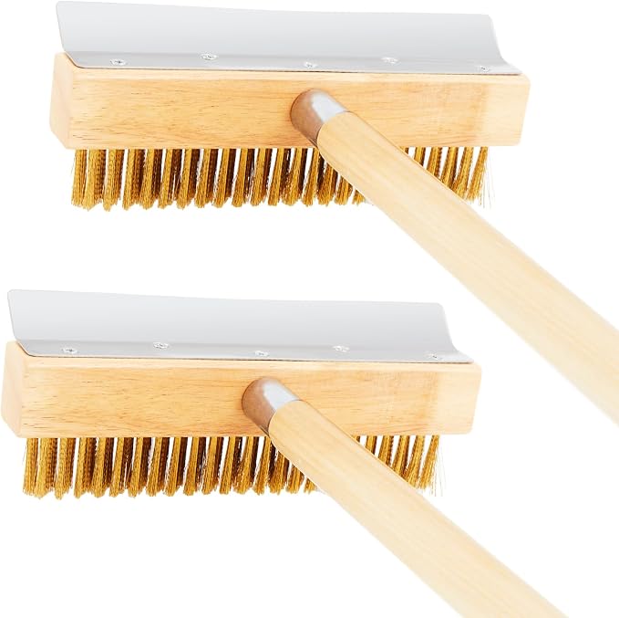 2 Pack 37 Inch Wood Handle Pizza Oven Brush by Unknown