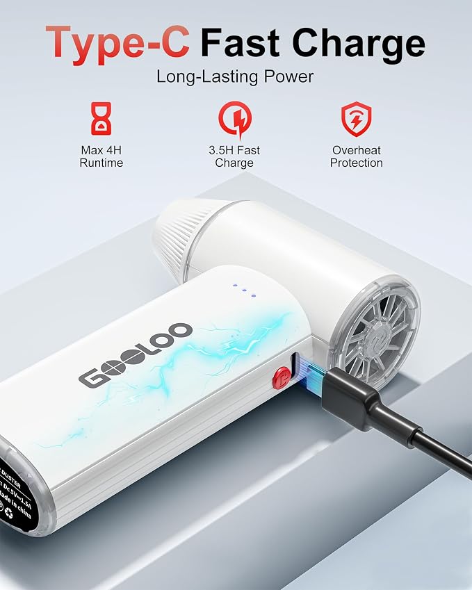 GOOLOO F3 Electric Air Duster- 150000RPM 52m/s Super Power Car Duster, Variable - Image 7